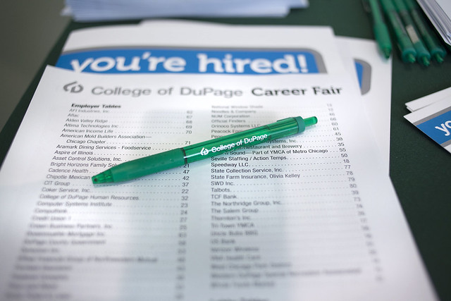Career Fair at College of DuPage 2014 14