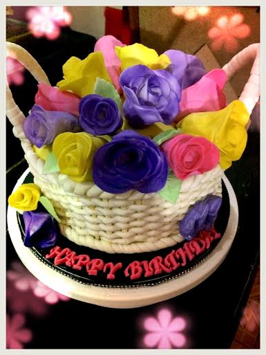 A Basket full of Roses Cake by Annette Rodriguez