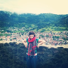 Me, in the castle, in the city of Waldkirch, in the Black Forest of Germany.