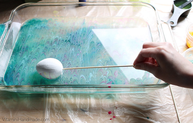 DIY Marbled Paper Mache Easter Eggs