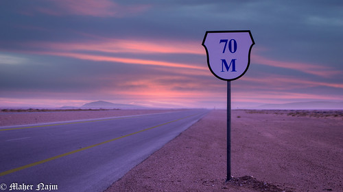 road trip travel sunset sky sign landscape sony alpha saudiarabia ksa easternprovince a6000 laea4 topgeotagged2015