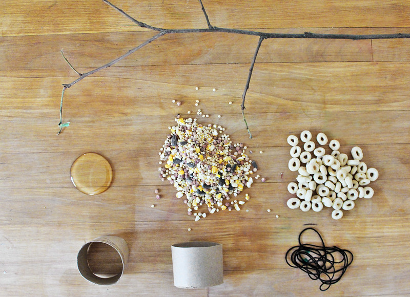 Make a Recycled Bird Feeder Mobile with a few items you already have on hand!