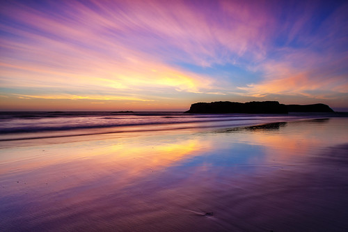 reflection beach silhouette clouds oregon coast unitedstates oregoncoast seashore goldbeach