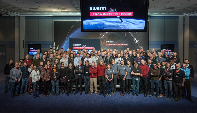 Swarm launch team at ESOC