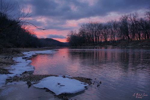 trees winter sunset cold reflection ice nature water clouds forest river outdoors silhouettes missouri ozarks gasconaderiver
