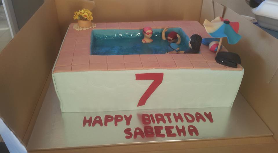 Swimming Pool Themed Cake by Shaneeza Sha‎