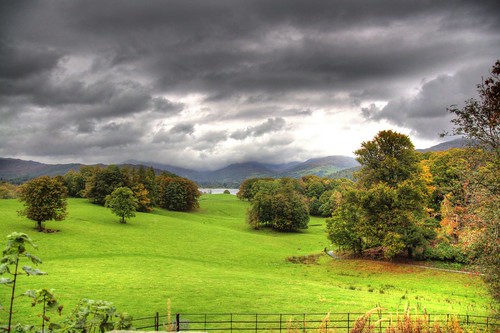 england sky building rain weather architecture europe day view britain scenic beatrixpotter scene rainy cumbria neogothic hdr windermere wraycastle claife jamesdawson