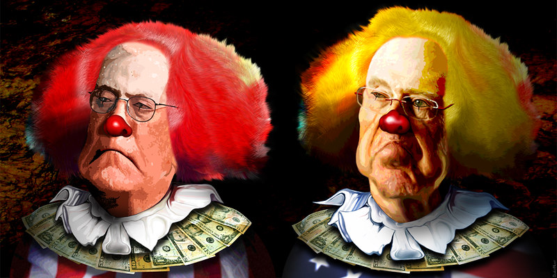 David Koch & Charles Koch - The Koch Clowns