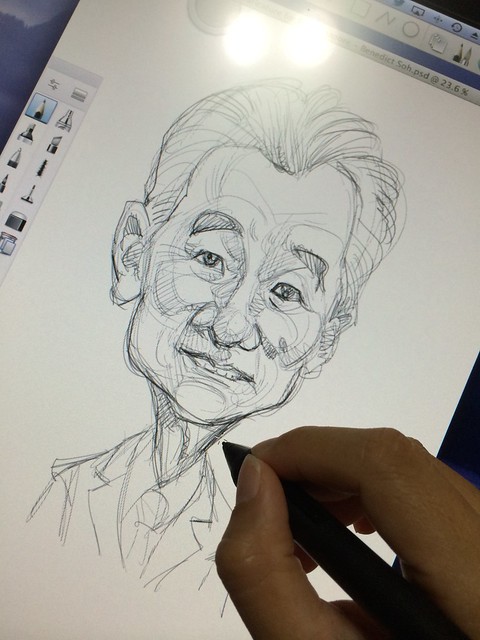 digital caricature for EO Singapore - Benedict Soh