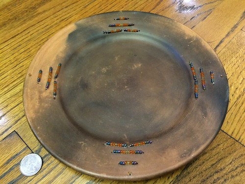 Martin Mayongo plate with beads, TheBarn,  Khayelitsha, Cape Town South Africa