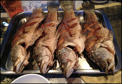 Fried fish on the MV Sai Mai