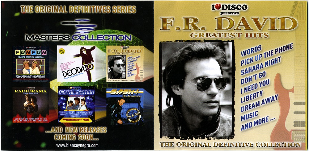 F.R.David Greatest Hits. F.R. David CD. F.R. David - Greatest Hits (1991) кассета. (2007) F.R. David - Greatest Hits. X flac