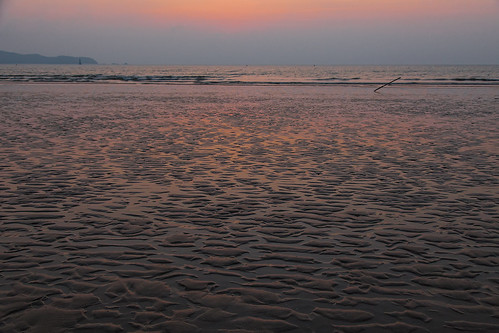 sunset sea beach water southkorea