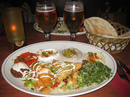 Vegetarian meze platter at Zeinab. From Foodie Finds: Exploring Barcelona, One Bite at a Time