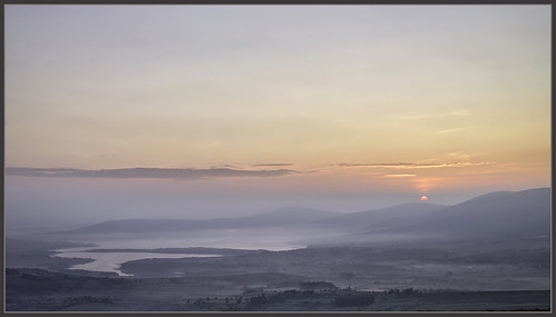 ireland sky sun mist mountain lake sunrise dawn wicklow