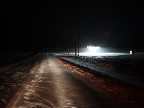 snow driving budget gas gasstation kansas roads february movingtruck 2014 crosscountryroadtrip