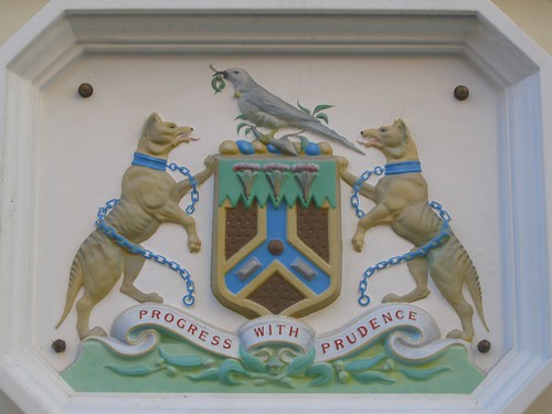 emblem coatofarms australia motto tasmania townhall launceston stjohnstreet petermills horacebennett progresswithprudence henryedwinbridges