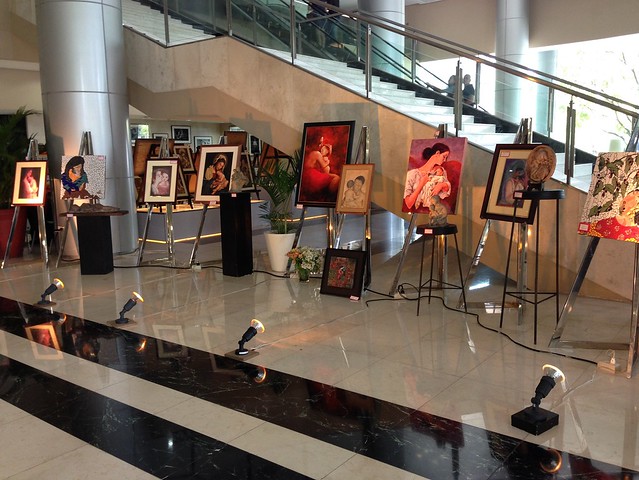 Mother and Child exhibit at the St. Luke's lobby