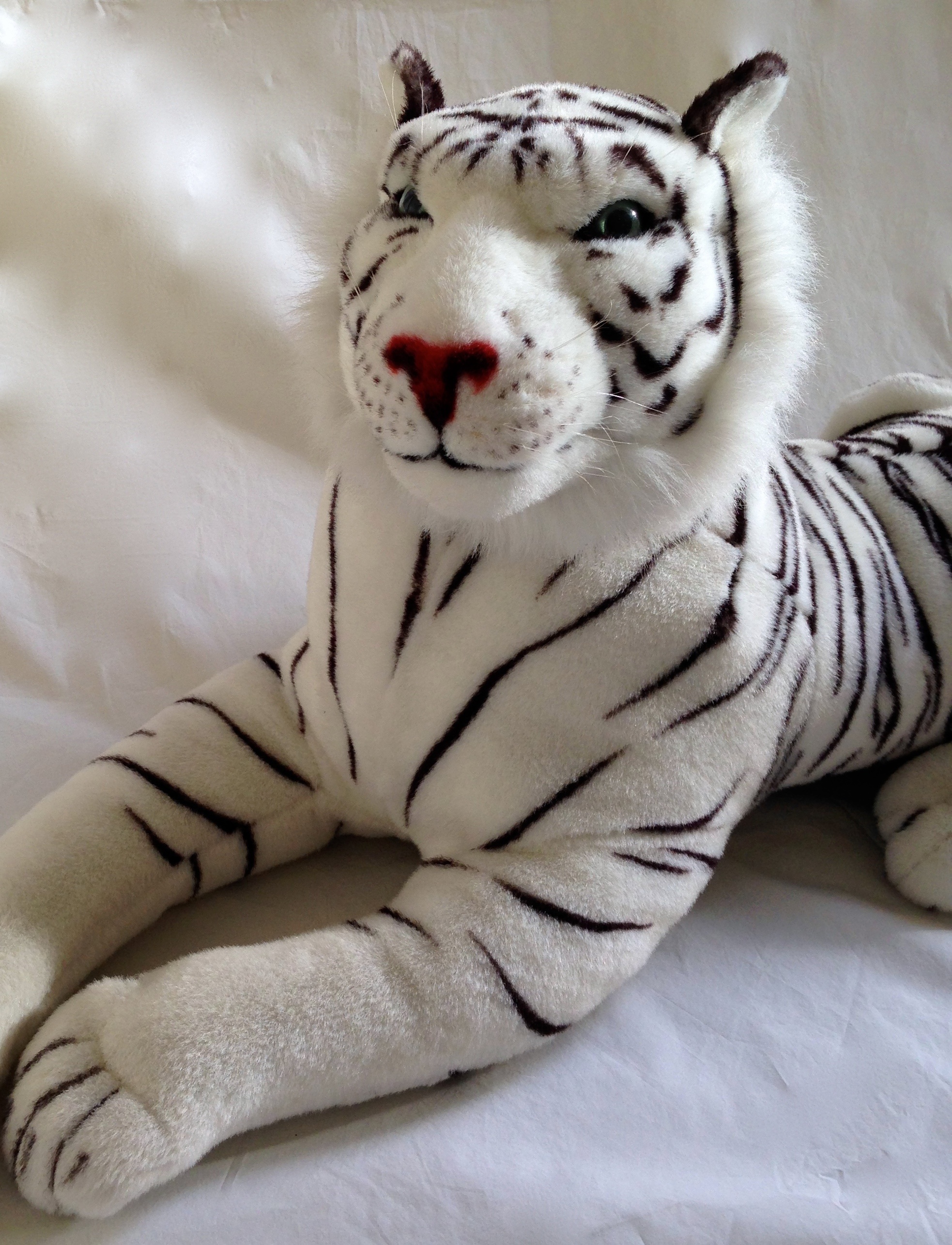 Large Realistic White Tiger Plush | eBay
