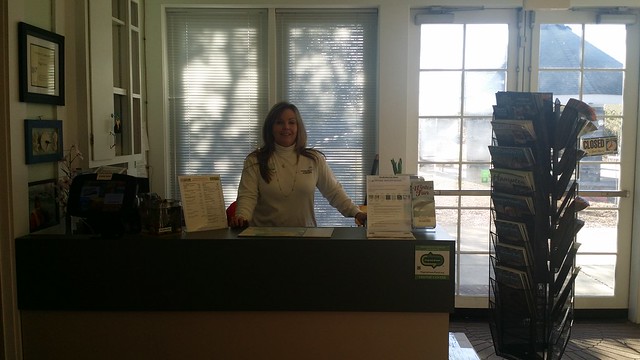 While waiting to check-in visitors can get local restaurant and attraction info from the City of Virginia Beach Visitor's Bureau desk atFirst Landing State Park  