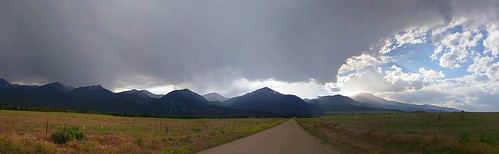 panorama thunderstorm sangredecristomountains custercounty coloradothunderstorms