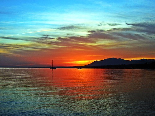 sunset españa sol atardecer mar spain day andalucia puestadesol málaga marbella pwpartlycloudy