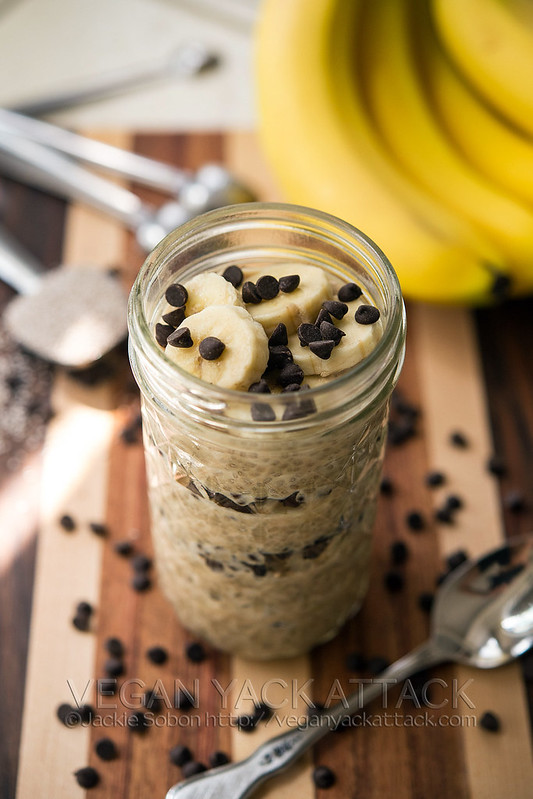 Peanut Butter Banana Chocolate Chia Parfait - A filling, inviting breakfast that is satisfying, and doubles as a dessert! Vegan, gluten-free, soy-free