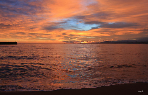 costa seascape beach sunrise canon spain sand asturias playa luanco amanecer asturies 1100d