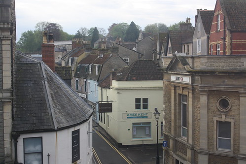 uk england urban building english rooftop architecture town view britain centre somerset center scene british frome