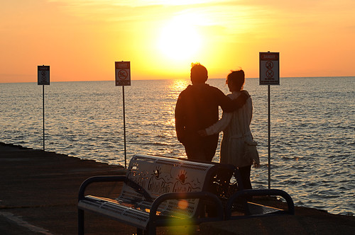 sunset portrait people orange sun lake ontario canada love beautiful sunglasses wonderful bench walking togetherness pier couple pretty quiet affection outdoor dusk candid gorgeous peaceful romance together lensflare romantic ripples lovely lakehuron warningsigns contentment grandbend tendermoment middleaged armandarm