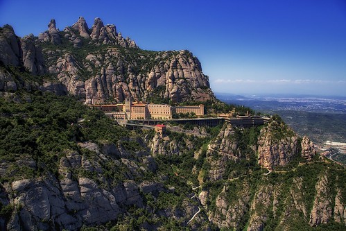 barcelona mountain abbey religious spain community catalonia montserrat benedictine monastary