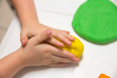 Child Playing with Therapeutic Playdough
