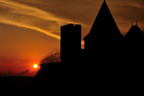 sunset france castle silhouette europe unescoworldheritagesite unesco carcassonne d300s 1685mmf3556gvr 1685mmvr