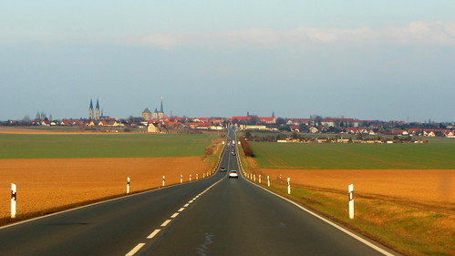road street skyline germany deutschland highway halberstadt saxonyanhalt sachsenanhalt b81