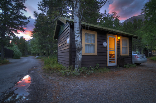 sunset nationalpark cabin nikon montana unitedstates cloudy outdoor tokina glaciernationalpark hdr browning d300 swiftcurrent photomatix 1116mm