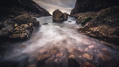 longexposure seaweed water clouds canon landscape evening scotland rocks waves tide coastline moray portknockie leefilters