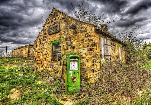 Old abandoned gas station