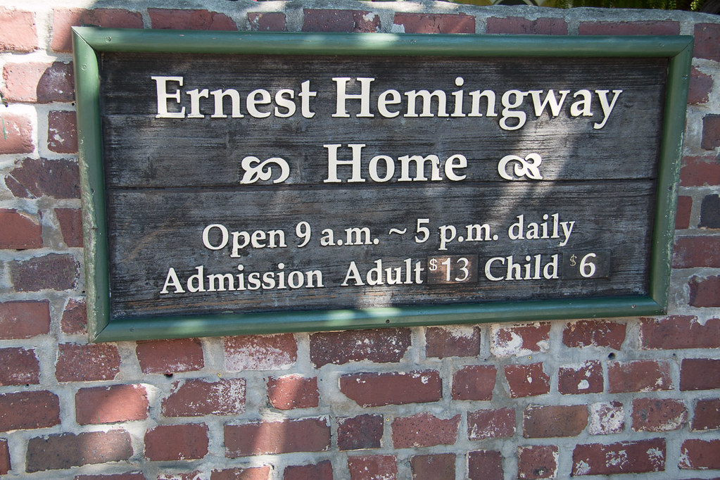 Sign at Ernest Hemingway Home Entrance