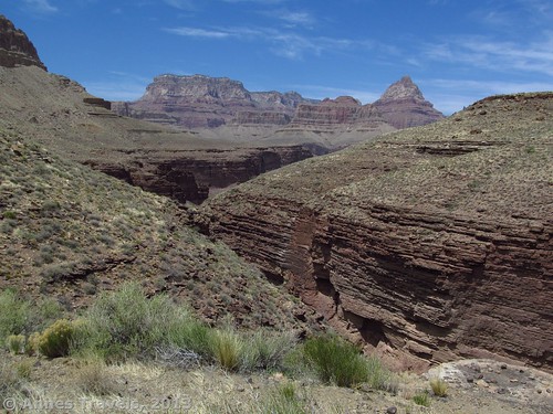 A canyon along the Tonto Trail below Horseshoe Mesa in the Grand Canyon, Arizona