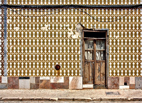 door wood building portugal stone empty masonry ruin tiles shutter derelict tavira sydyoung
