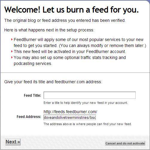 How to setup Feedburner feeds for wordpress