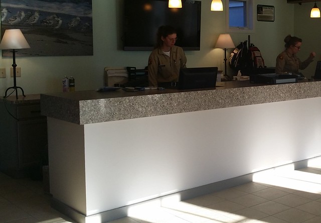The new check-in area was part of the Park Office relocation plan at First Landing State Park  