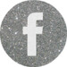 silver round social media icon facebook