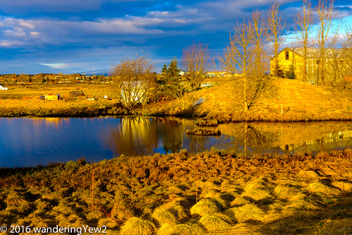 reflection sunrise iceland pond fujixpro2