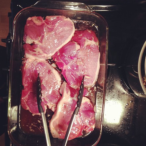 Pork chops marinating. #privatechefmonth