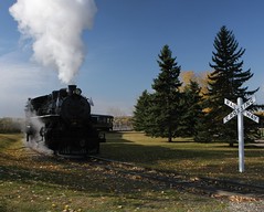 Heritage Park Train coming around the corner