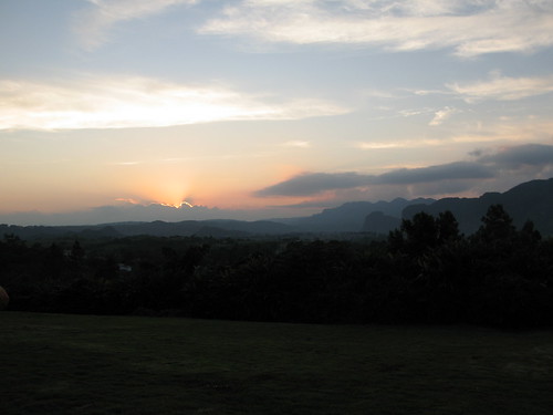 sunset clouds landscape cuba limestone vinales karst pinardelrio laermita