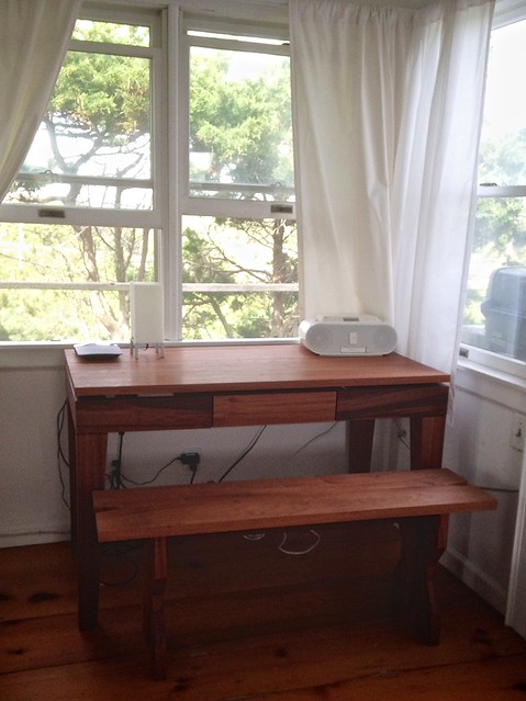 The desk at home