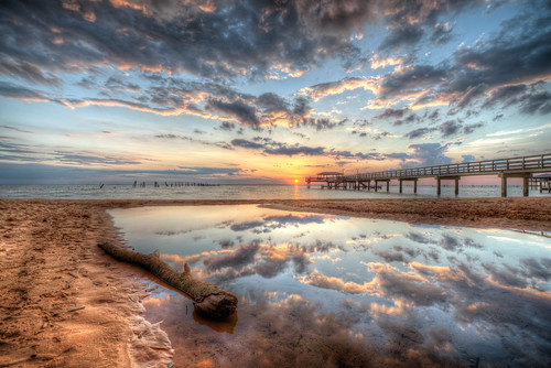 sunset clouds reflections pier day cloudy gulfcoast mobilebay nikond800 siteunreal sitecoastal