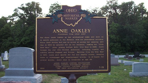 ohio cemetery unitedstates may historical historicalmarker 2012 annieoakley ohiohistoricalsociety oakleyannie